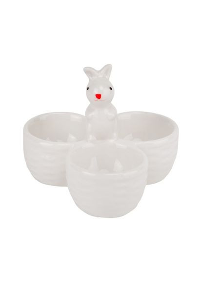 Подставка для 3 яиц "Милый кролик", белая, 9 см (5009-039) ELISEY Кролик (322132603)