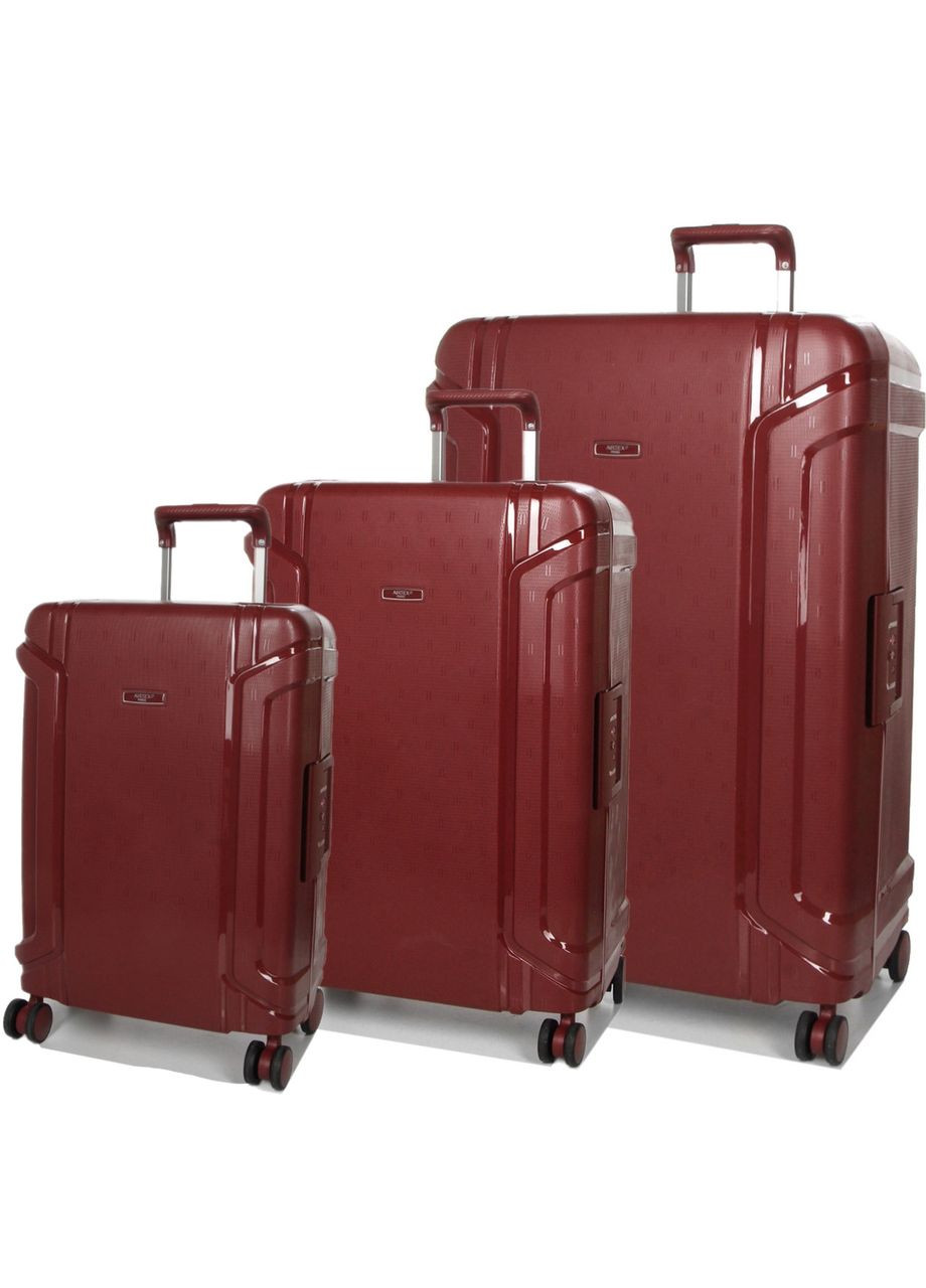 Набор чемоданов Франция (L M S-3шт) полипропилен красный/ 645 AIRTEX (324802000)