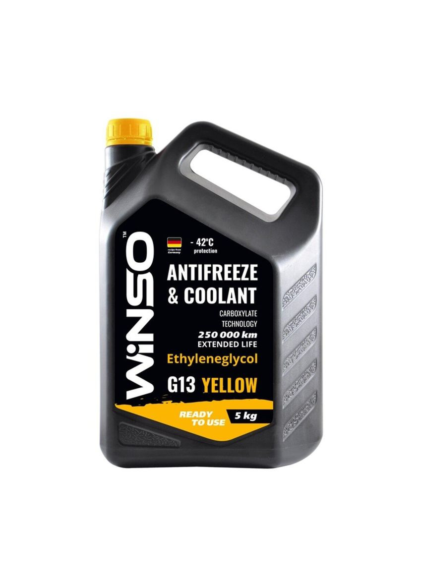 Антифриз Antifreeze & Coolant Yellow 42°C (желтый) G13 5 кг Winso (279555117)