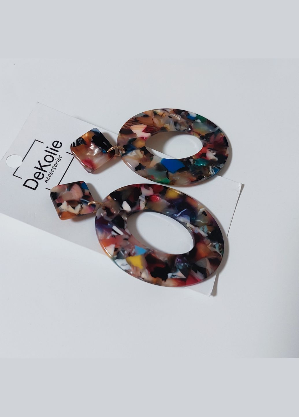 Сережки жіночі легкі MK0883 різнокольорові DeKolie (322196911)