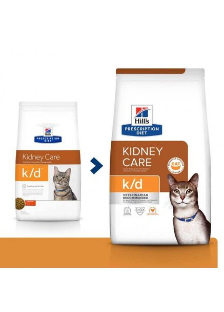 Лечебный сухой корм Prescription Diet k/d Kidney Care корм для кошек с курицей 3 кг Hill's (315932257)