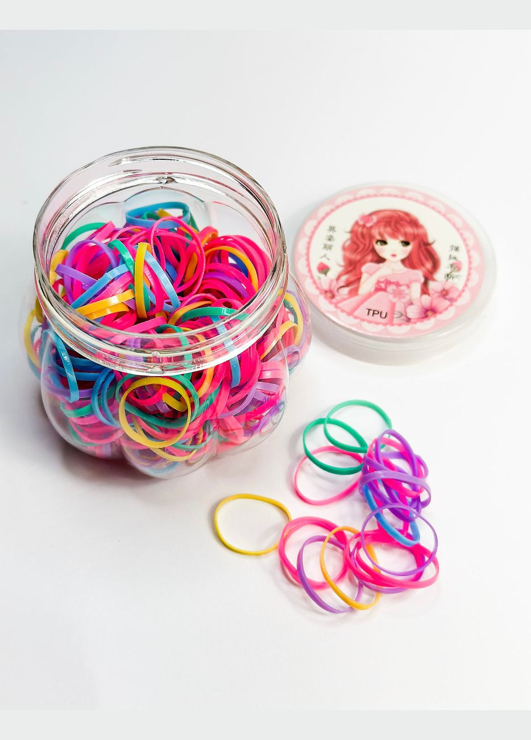 Детские резинки для волос разноцветные (украшение для волос, тоненькие детские резинки) Miso (294612092)