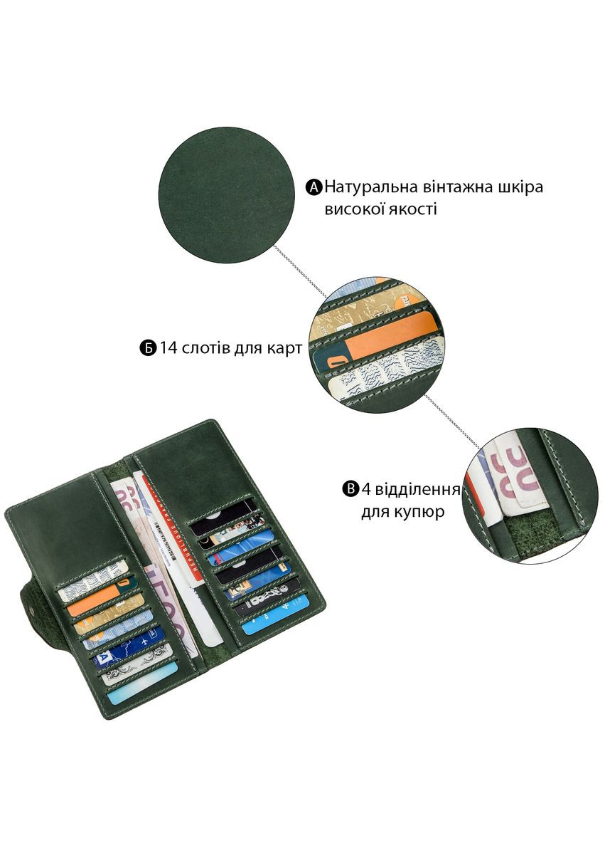 Гаманець унісекс з вінтажної шкіри 16168 Shvigel (331906448)