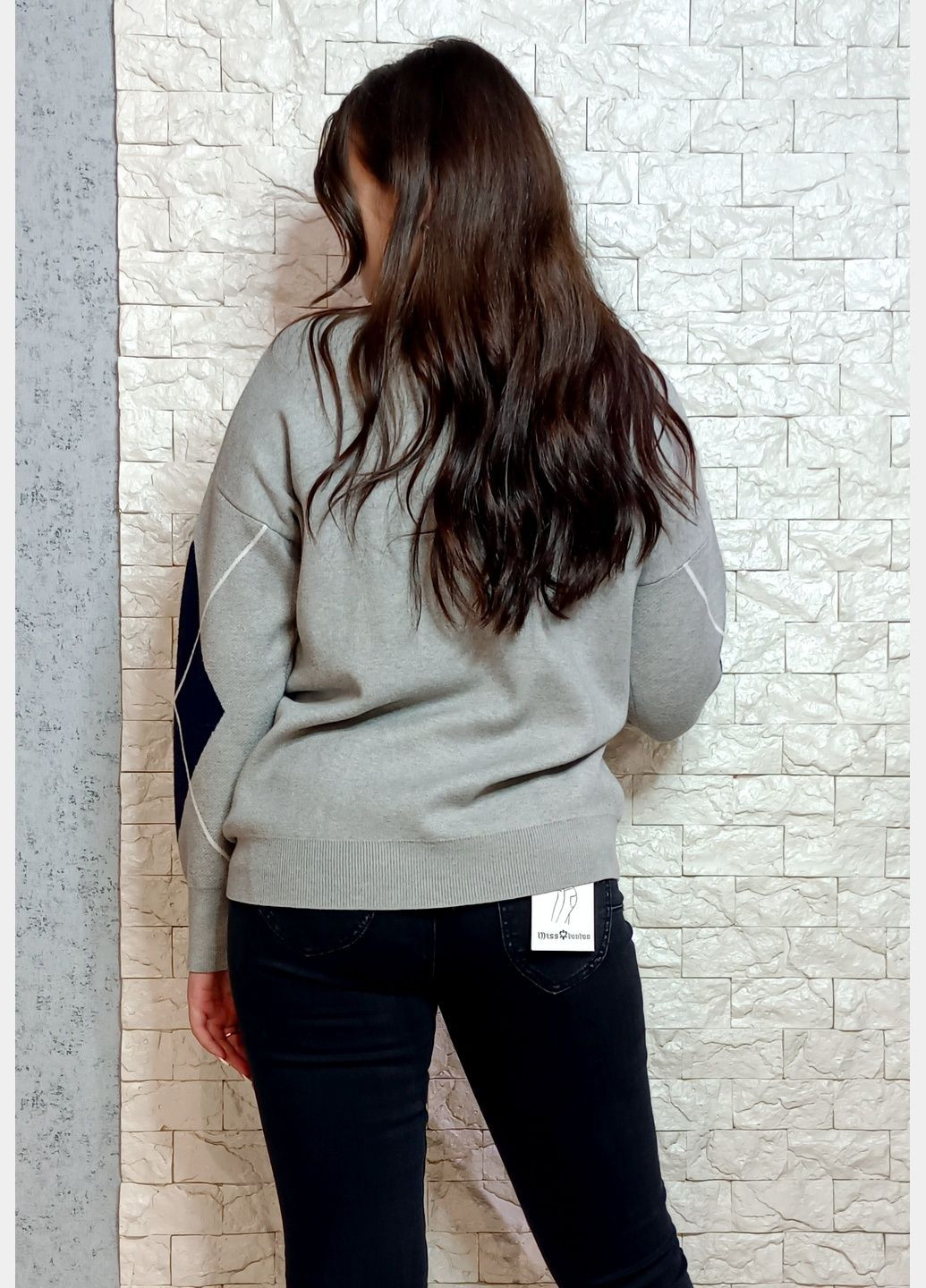 Сірий зимовий светр джемпер Lazy Girl