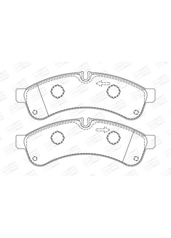 Колодки тормозные дисковые задние Iveco Daily (IV,V,VI) (573742CH) Champion (365243261)