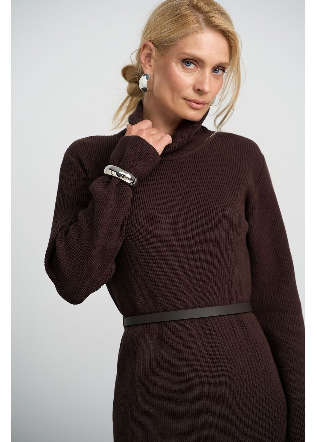 Темно-коричневое платье 2864 Triko Bakh