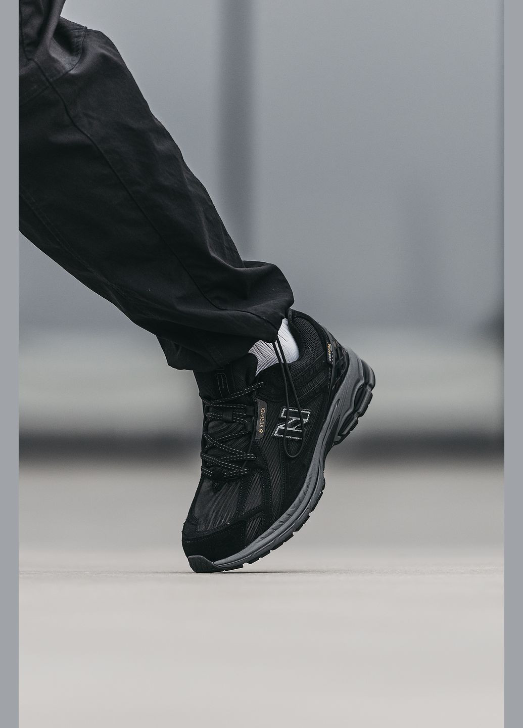 Черные зимние кроссовки зимние мужские new balance 1906r winter black grey fur gore-tex | нью беланс 1906r черные серые с мехом No Brand