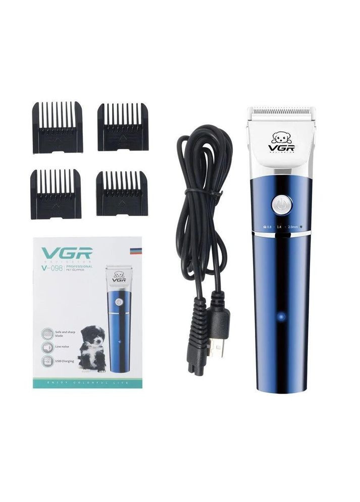 Професійний акумуляторний тример Машинка для стриження тварин Собак і котів 098 Pro VGR (313110115)