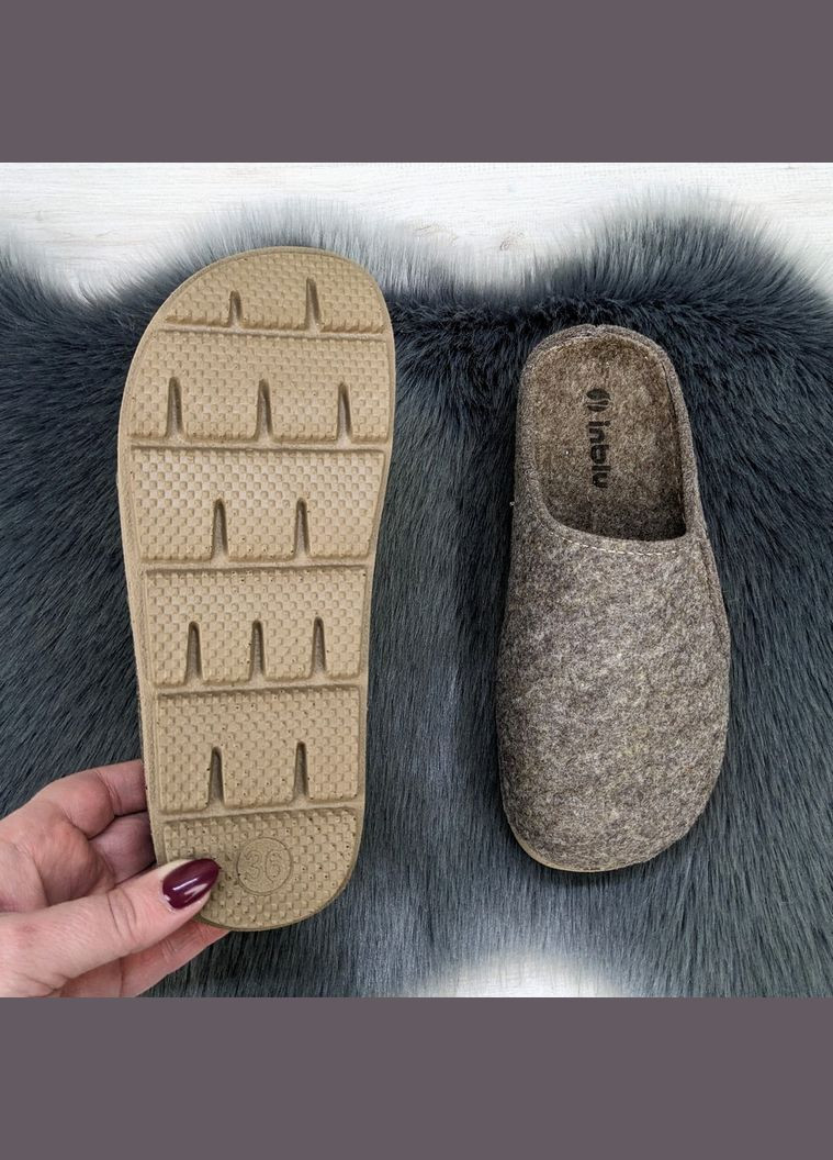 Светло-коричневые тапочки домашние женские Inblu