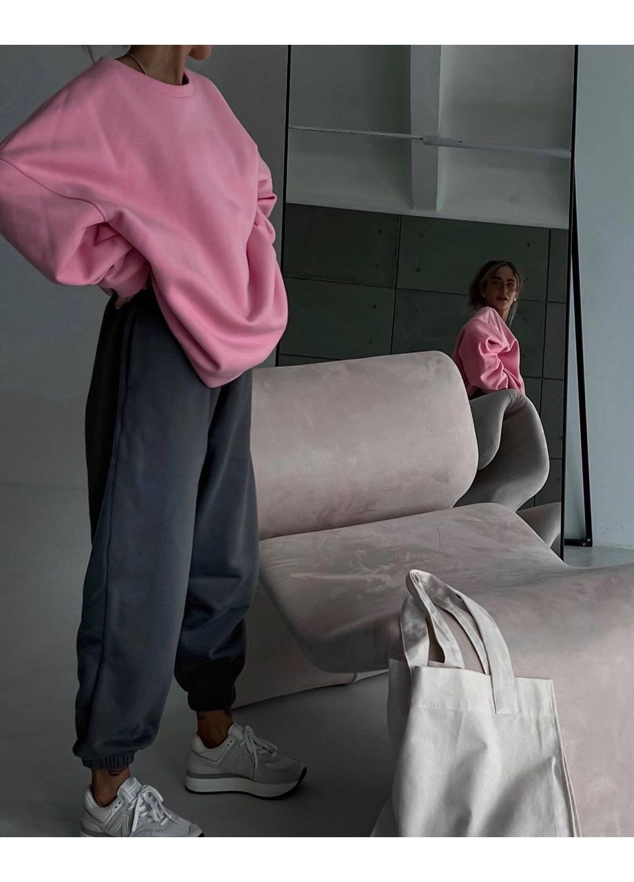 Теплый женский костюм из тринитки на флисе No Brand (362682089)