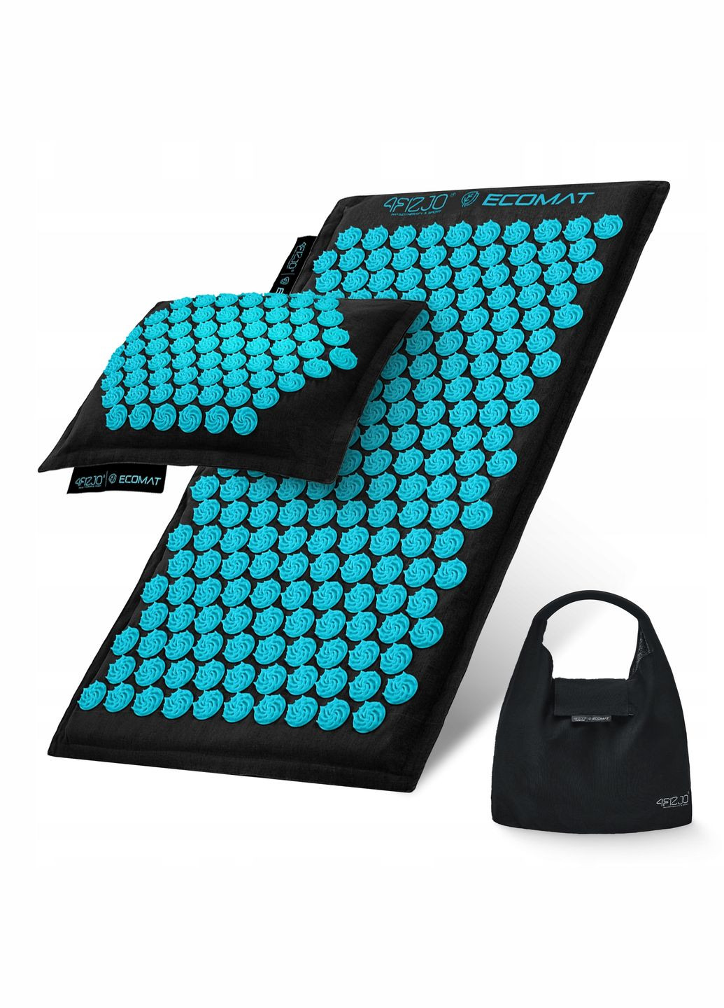 Коврик акупунктурный с подушкой Eco Mat Аппликатор Кузнецова Black/Blue () 4FIZJO P-5907739316684 (275653877)