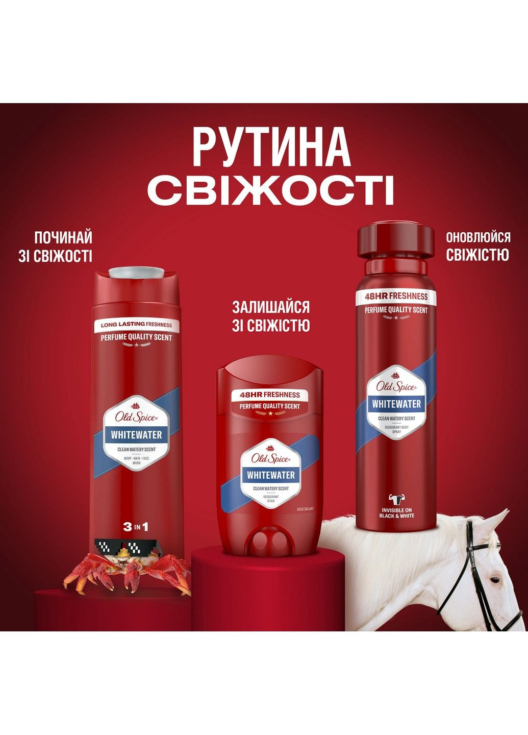Твердий дезодорант Whitewater 50 мл Old Spice (304559070)