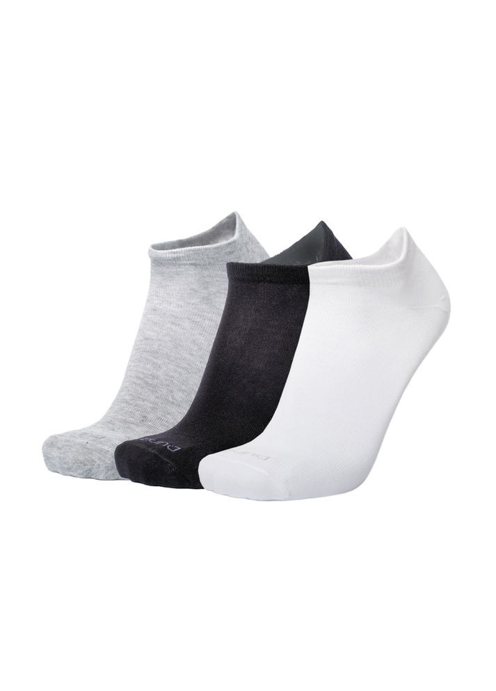 Чорні набір шкарпеток чоловічих з 3-х пар демісезонних, коротких із бавовни 1064 Duna (276525745)