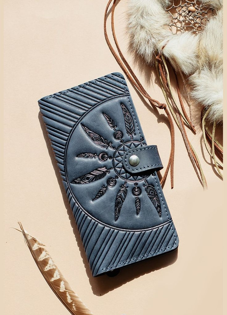 Женское кожаное синее портмоне 7.0 Инди (A-026257) BlankNote (328444948)