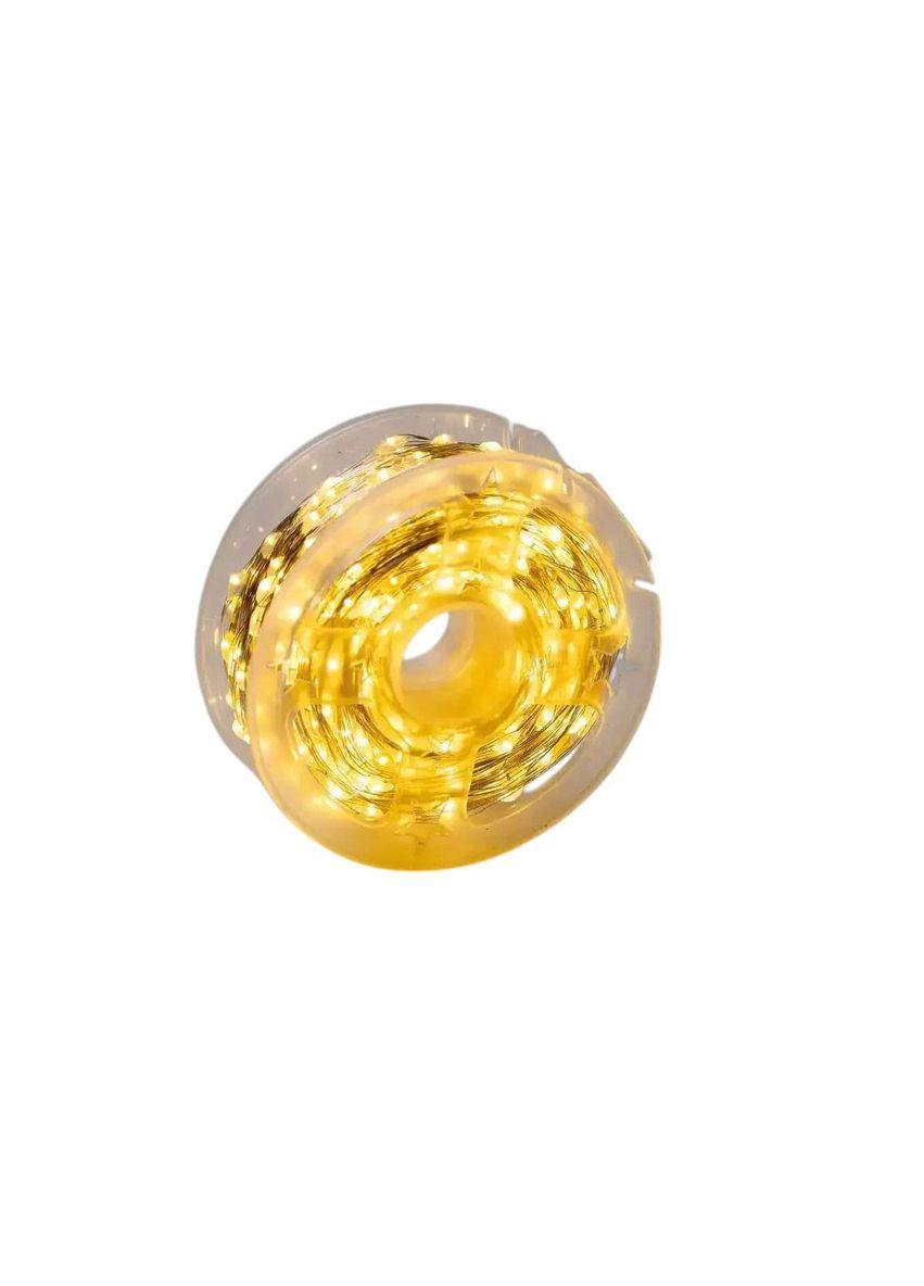 Гірлянда роса на пульті 100 метрів на 1000 світлодіодів крапля білий провід жовтий 1000L100MWY Garlando (371161338)