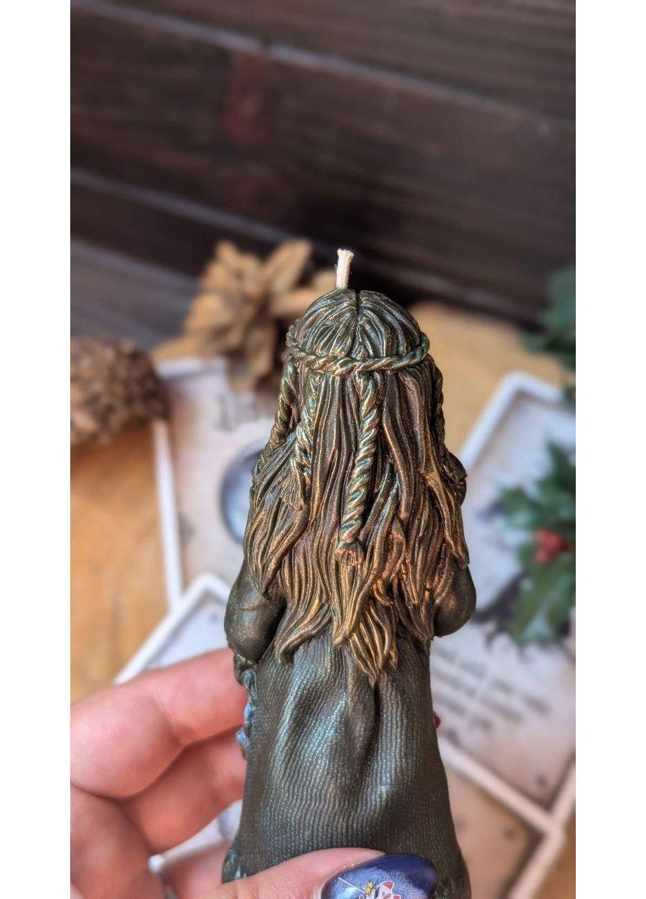 Свеча из пчелиного воска "Лесная Мавка" - ручная работа со светом в сердце No Brand (356738614)