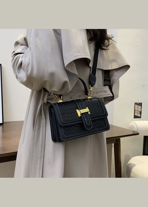 Женская классическая сумка кросс-боди через плечо черная No Brand (290665283)