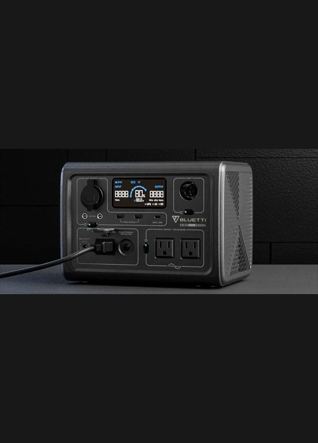 Портативна зарядна станція eb3a 600 W (268.8 Wh) Bluetti (279554343)