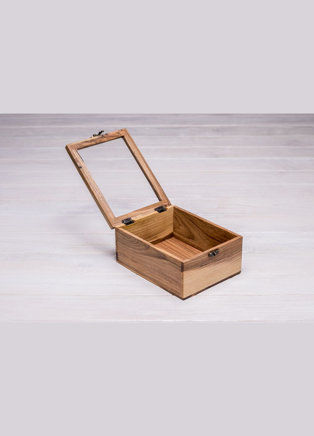 Подарункова коробочка з дерева зі скляною кришкою S EcoWalnut (295266143)