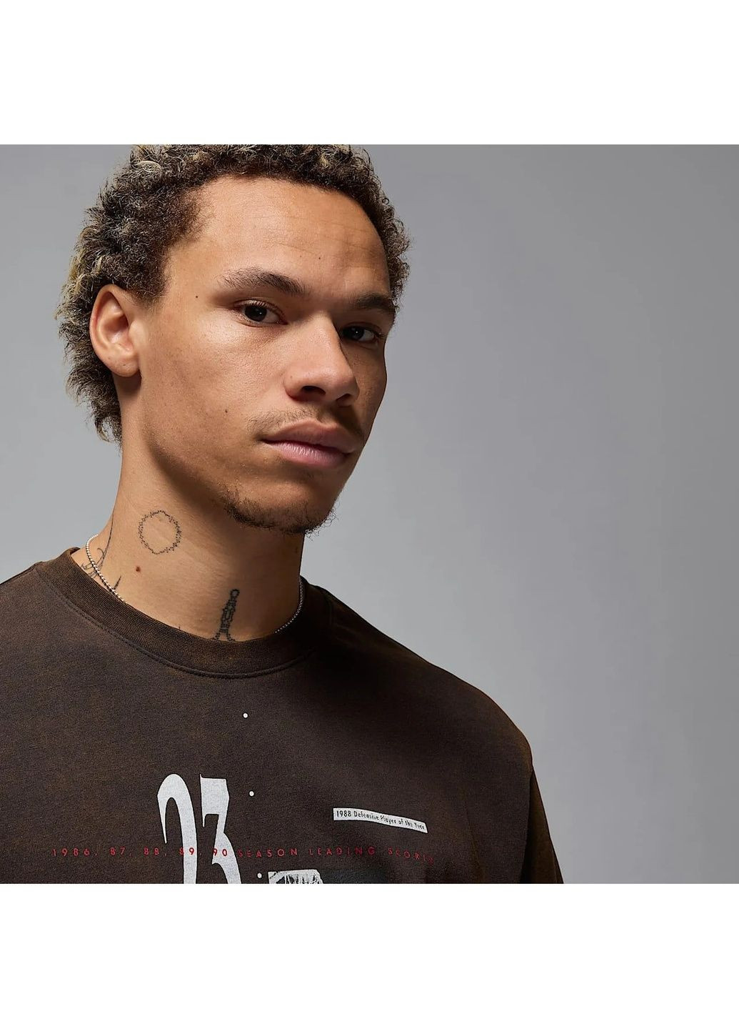 Коричневая мужская футболка m j reissue gx ss crew brown Air Jordan