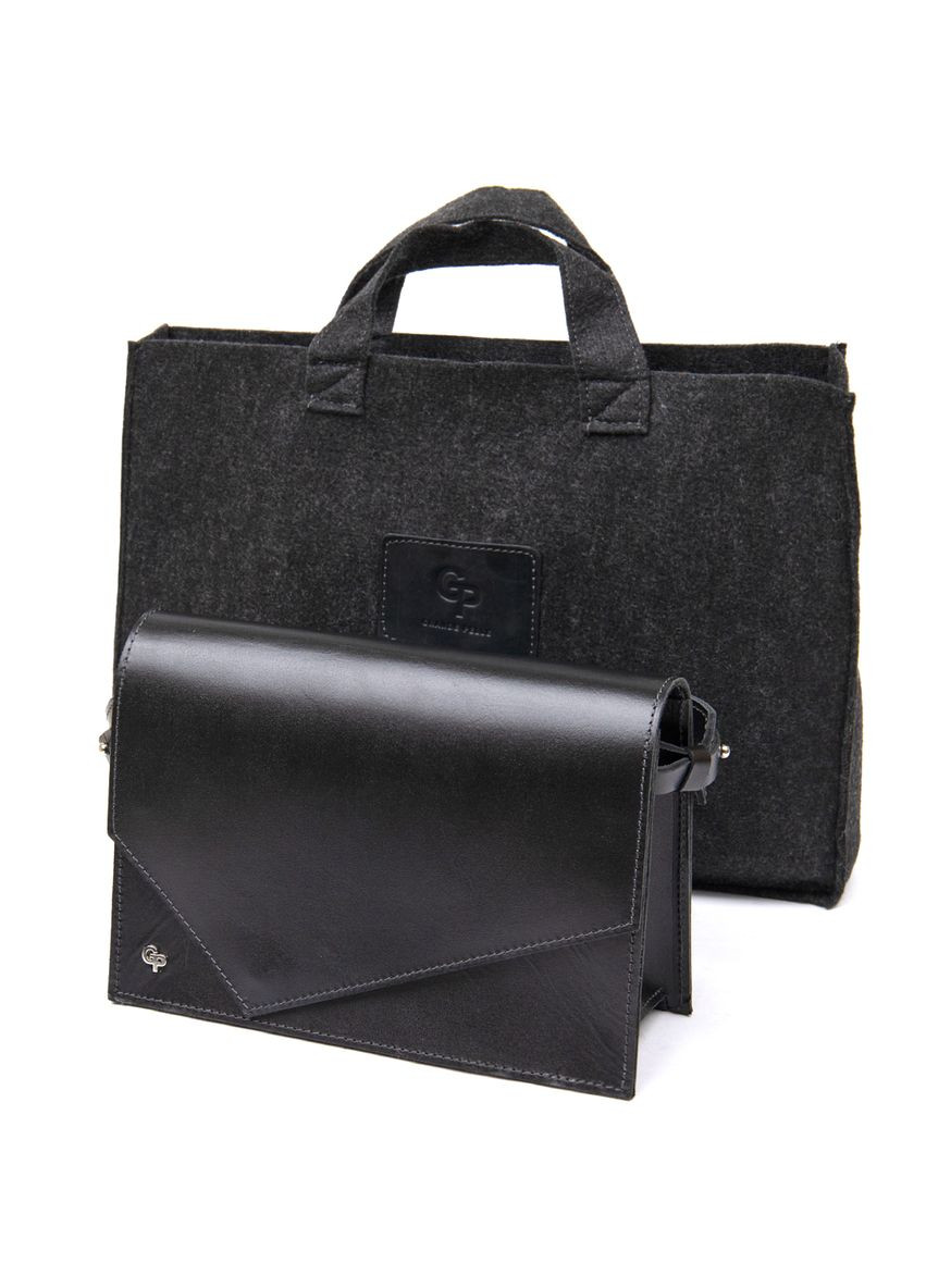 Сумка жіноча через плече шкіряна 11434 Чорний Grande Pelle (302009188)