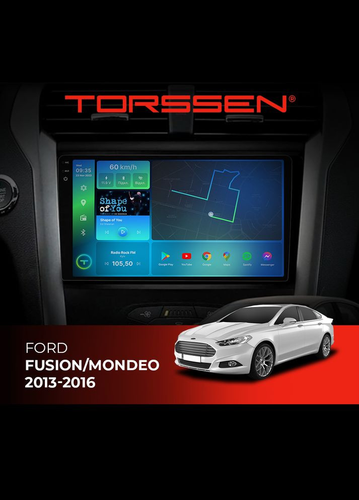 Штатная магнитола 2K Ford Fusion/Mondeo 20132016 FL9 4+64Gb 4G Carplay DSP Torssen (307086454)