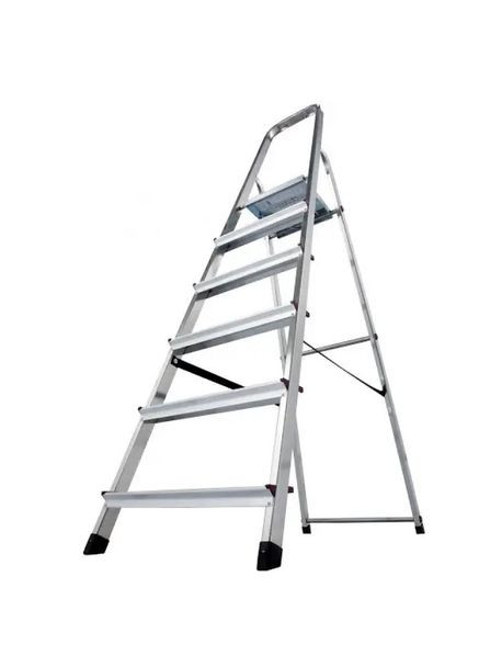 Алюминиевая лестница-стремянка Corda 000736 (6 ступенек) односторонняя расставная (22879) Krause (295036464)
