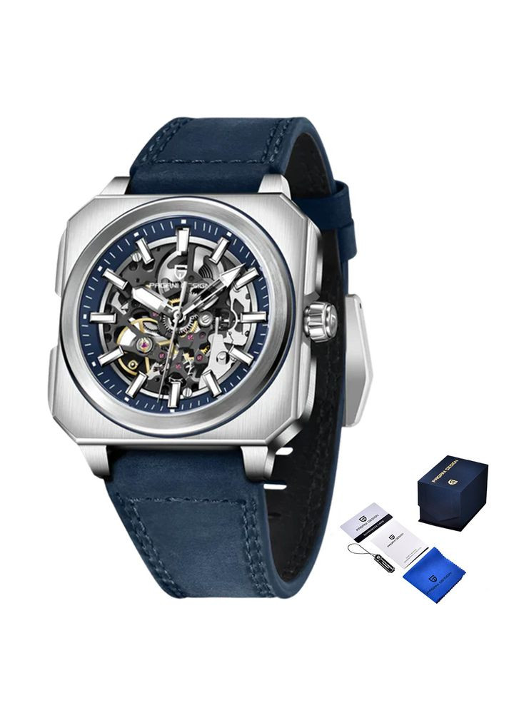 Часы PD-1791 мужские механические с автоподзаводом водонепроницаемые стальные с кожаным ремешком ProDobro (367264959)