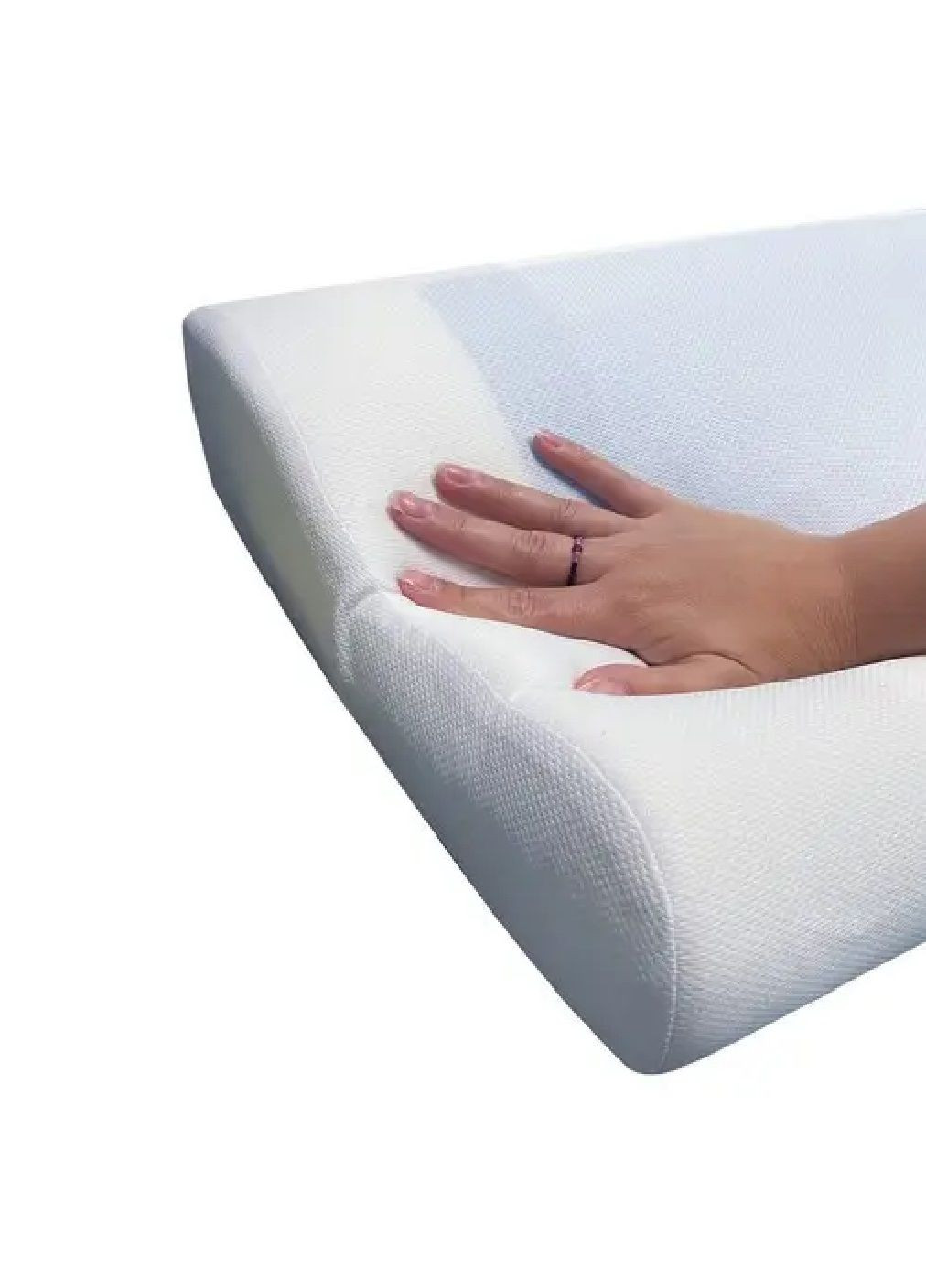 Ортопедична профільована подушка під шию з піною пам'яті чохлом та охолоджувальним гелем 54х34х10 см (479234-Prob) Unbranded (316427041)