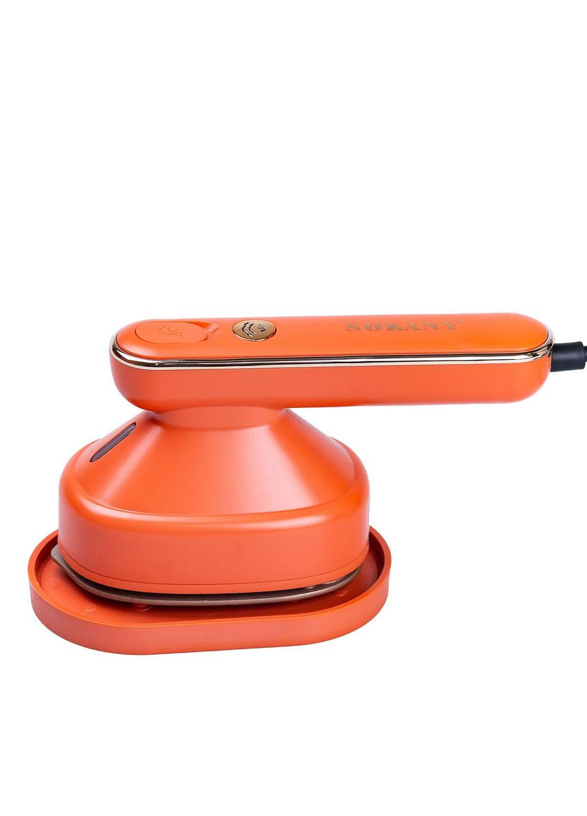 Дорожный утюг с парогенератором профессиональный 1200 Вт пароотпариватель для одежды и штор Оранжевый Sokany (365728975)