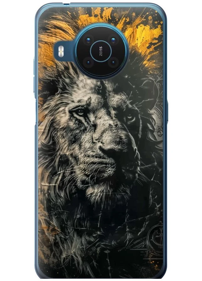 Силіконовий чохол 'Лев у золотих фарбах' для Endorphone Nokia X20 (297657933)