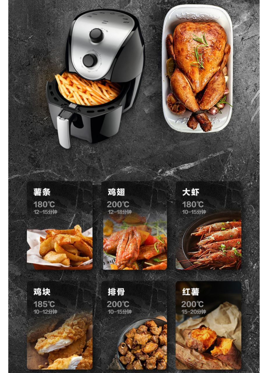 Аэрофритюрница 1500Вт 5л Sokany SK-8009 (302588326)