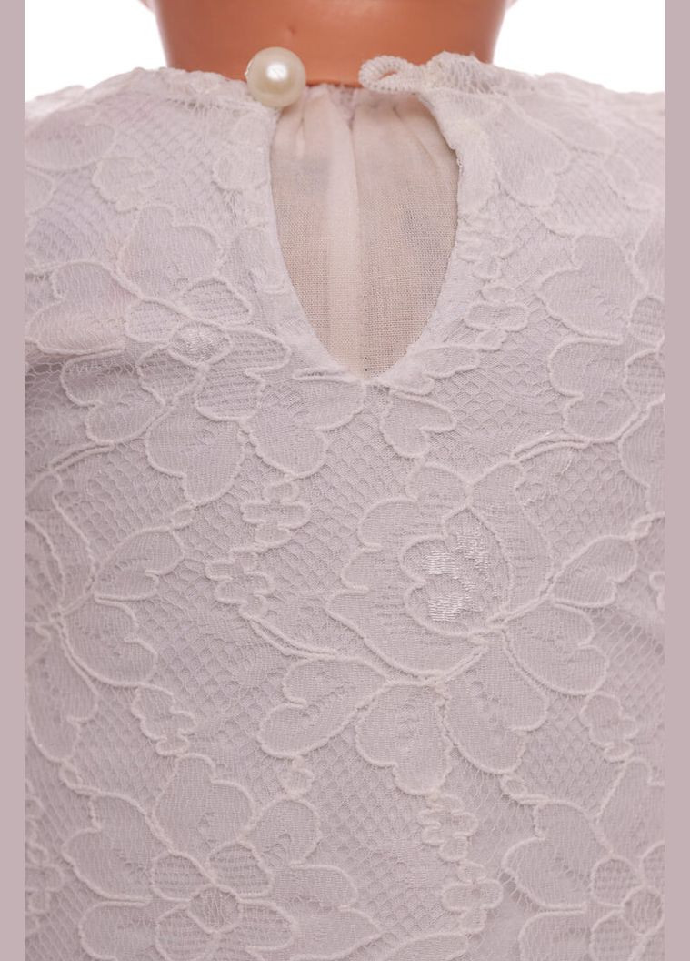 Бежевое платье летнее трикотажное рюши молочный 92 см (36331) BABYKROHA (323470207)