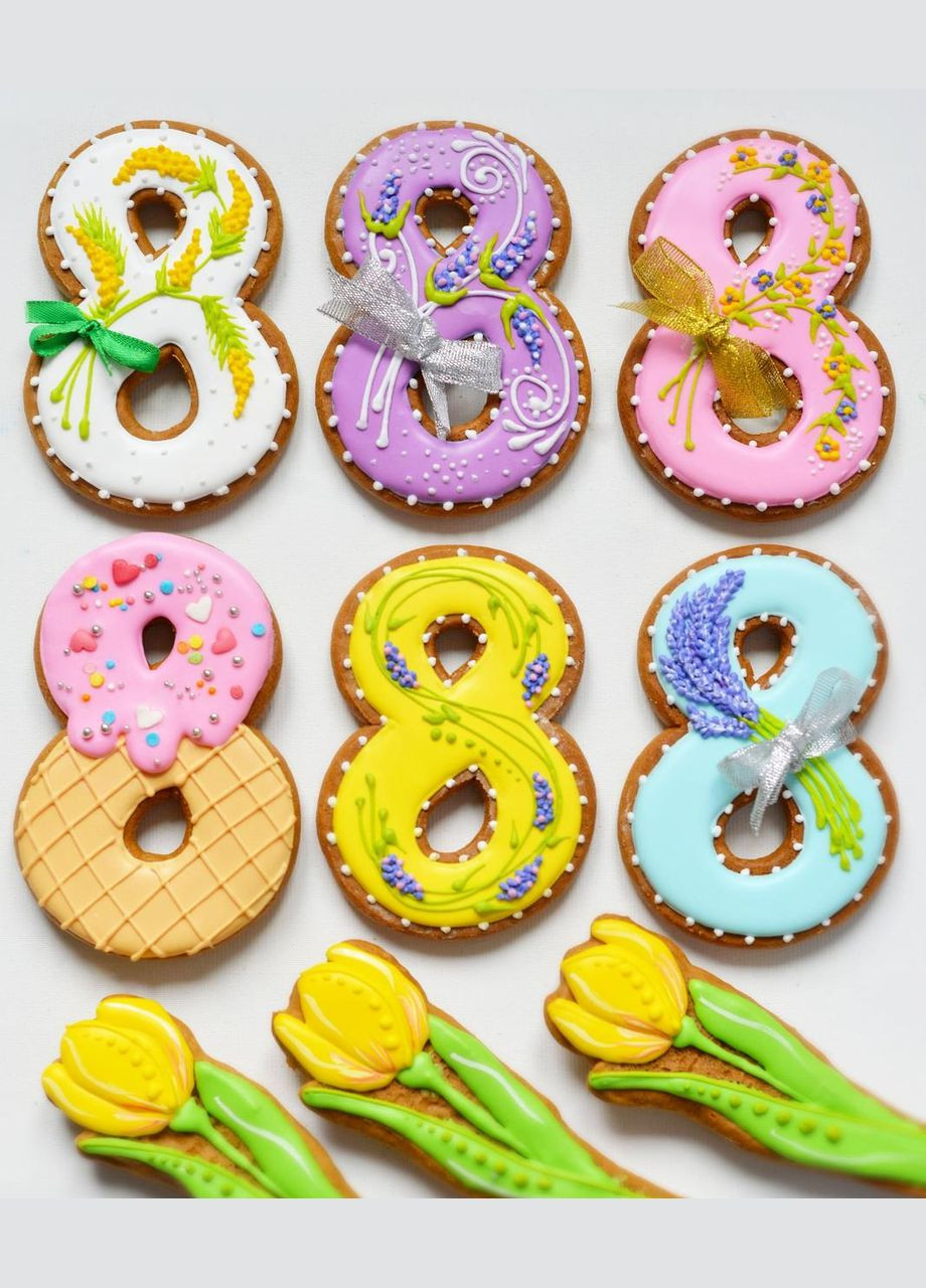 Пряник "Квіткова 8" 12 см No Brand (365865129)