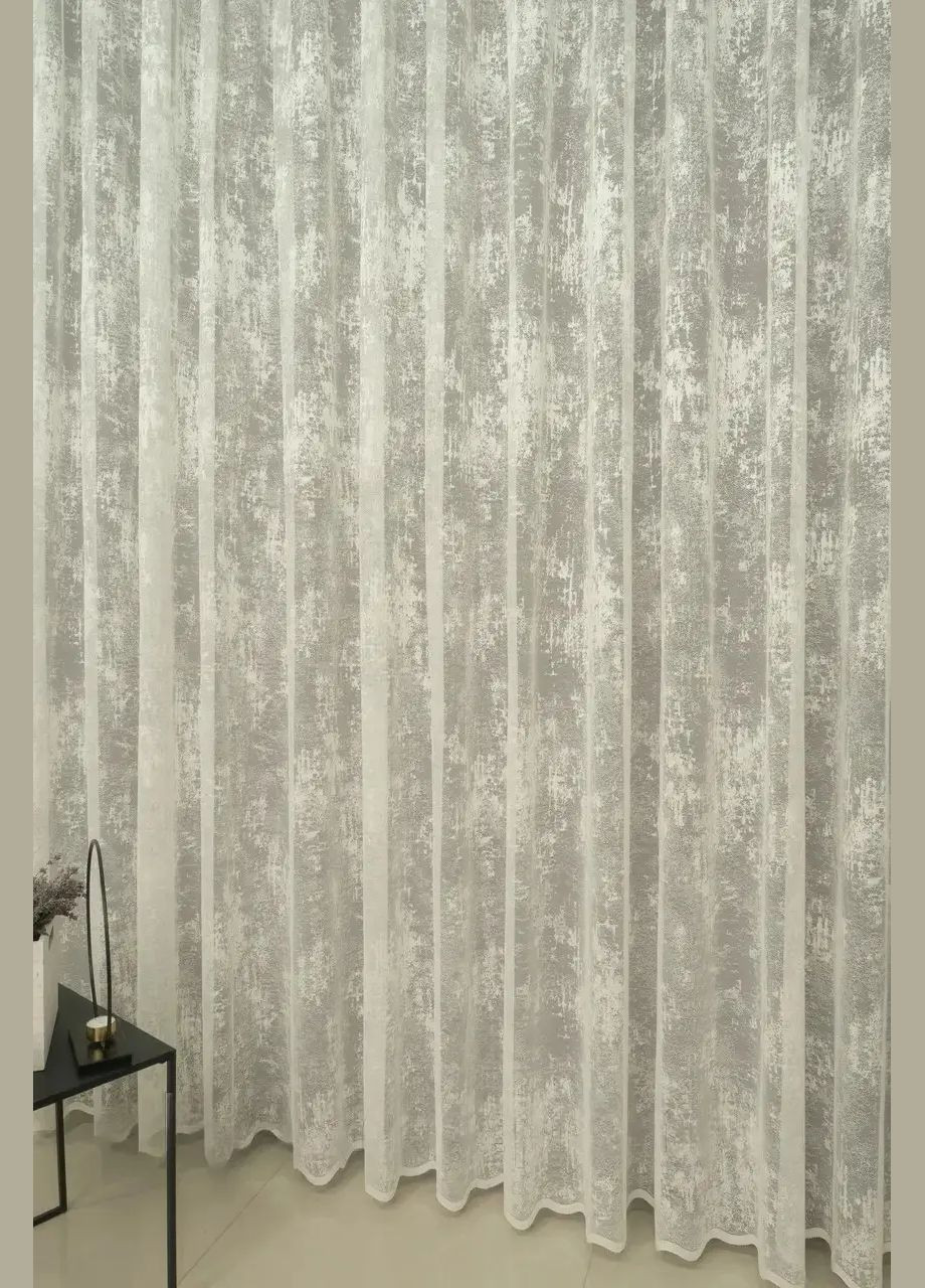 Готовая мраморная кремовая тюль 300Х270 NOW BRAND (346058081)