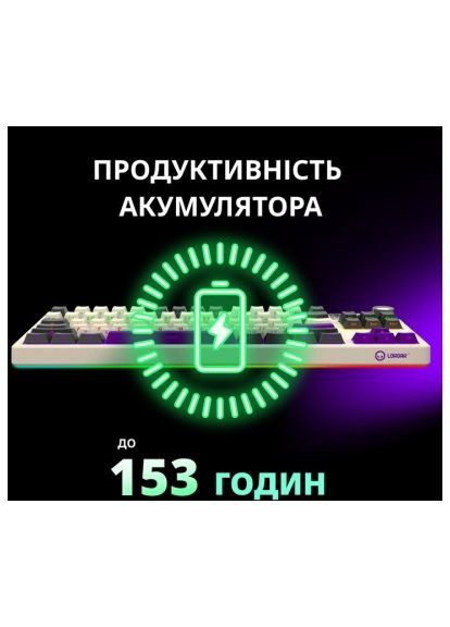 Клавіатура (LRG-KBP70TKLW-WH-US) LORGAR KBP70TKLW Wireless TKL Mechanical Pro UA White (364659441)