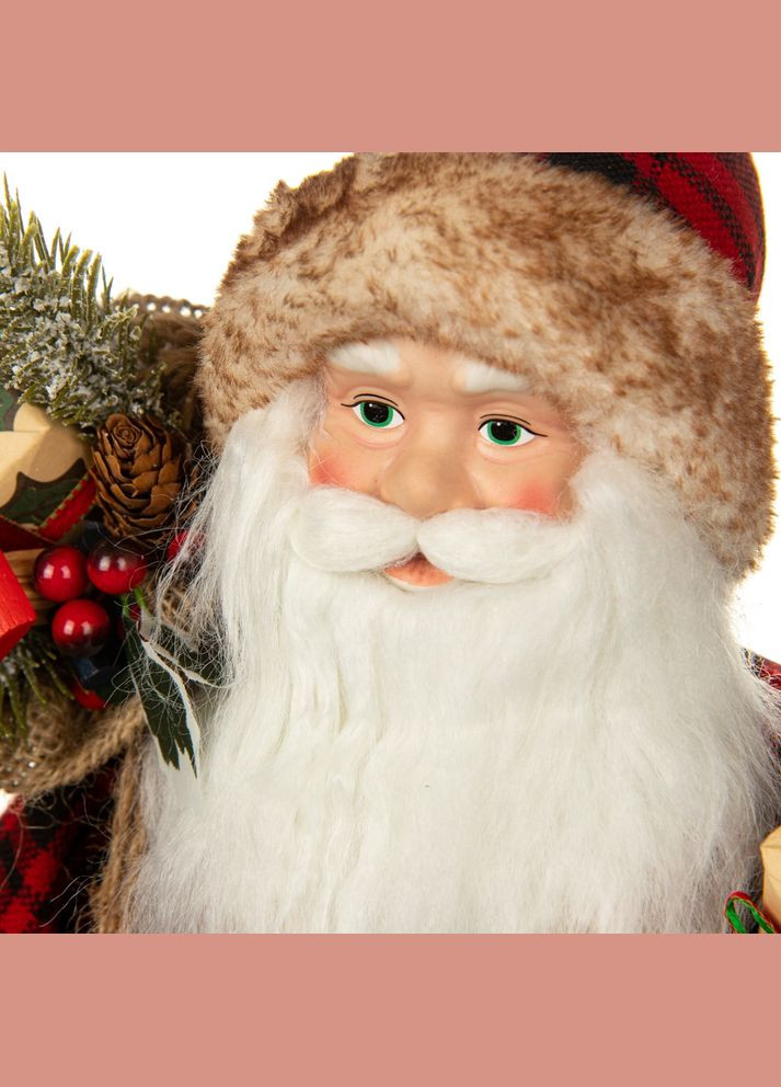 Фигура новогодняя Санта в жилетке 46 см Uniсorn Studio 16011-007 текстиль Unicorn Studio (346532085)