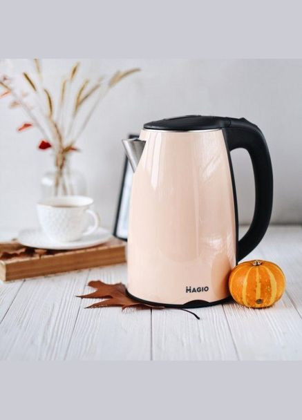 Електричний дисковий чайник із неіржавкої сталі MG-977 електричний чайник Magio (306447715)