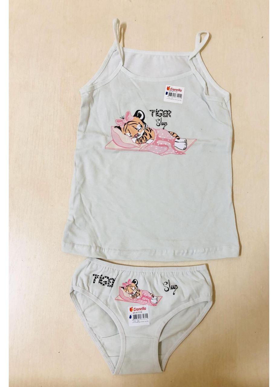 Розовый комплект белья майка хлопок для девочки 92 98 104 110 116 122 128 134 No Brand