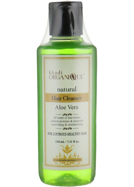 Натуральний трав'яний аюрведичний шампунь "Алое вера" Hair Cleanser Aloe Vera 210ml (744830-76023) Khadi Organique (368743957)