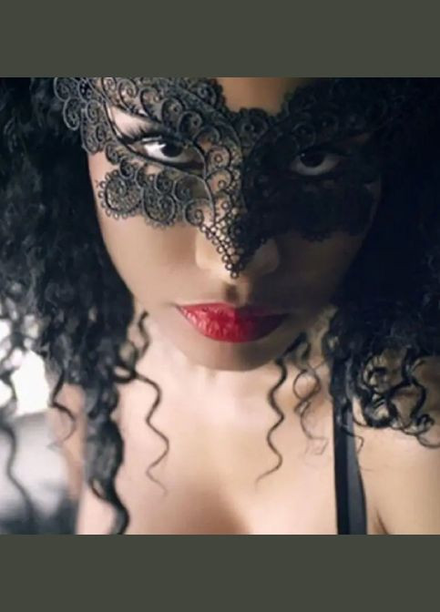 маскарадная на лицо 22 на 7 см черный Jannet Маска (304976015)