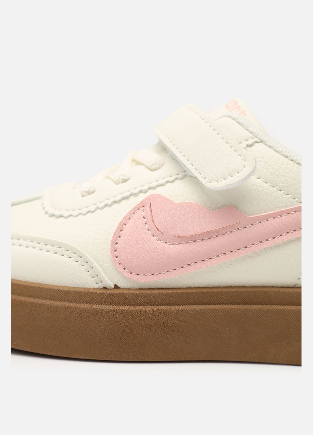 Молочные кеды на плоской подошве для девочки цвет молочный cb-00272871 No Brand