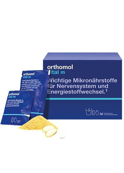Вітаміни для чоловіків Vital M (гранули капсули таблетки на 30 днів) Orthomol (280265854)