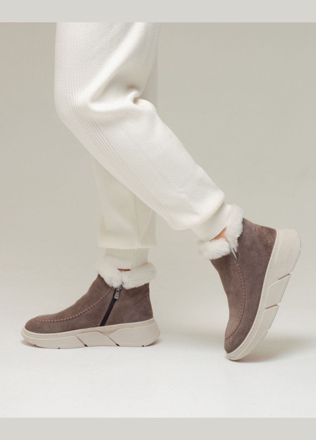 Черевики на платформі замша хутро Guero (302209572)