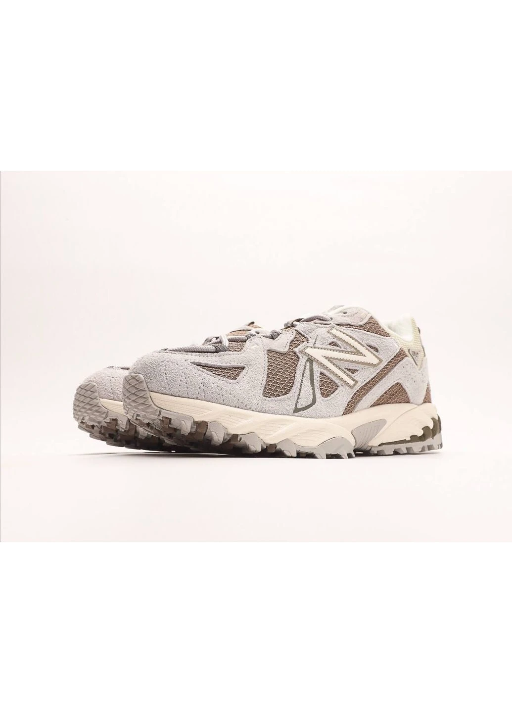 Белые демисезонные кроссовки мужские new balance 610 brighton grey mushroom ml610te нью беланс 610 No Brand