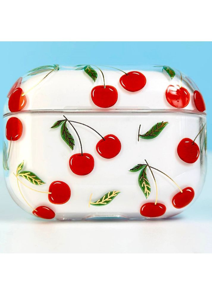 Чохол Clear Case Strong Design No1 для навушників Cherry No Brand AirPods Pro 2 (363834659)
