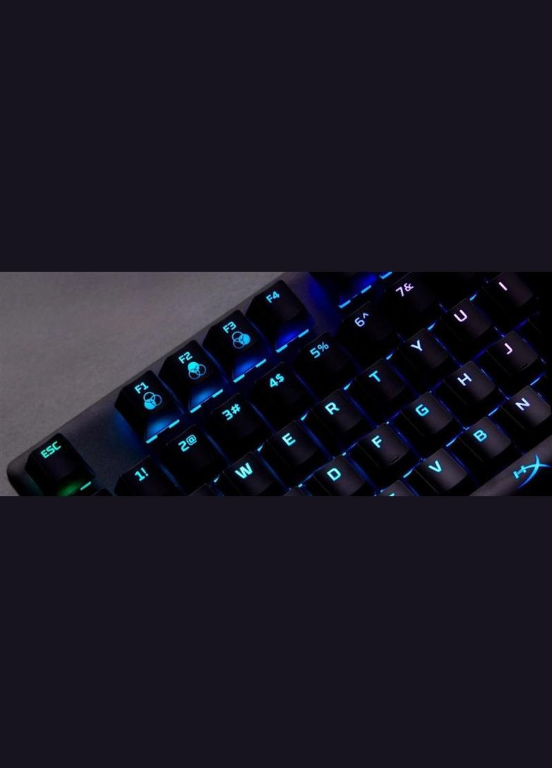 Клавиатура Alloy Origins Aqua RGB PBT ENG/UKR Black (639N5AA) HyperX (336952939)