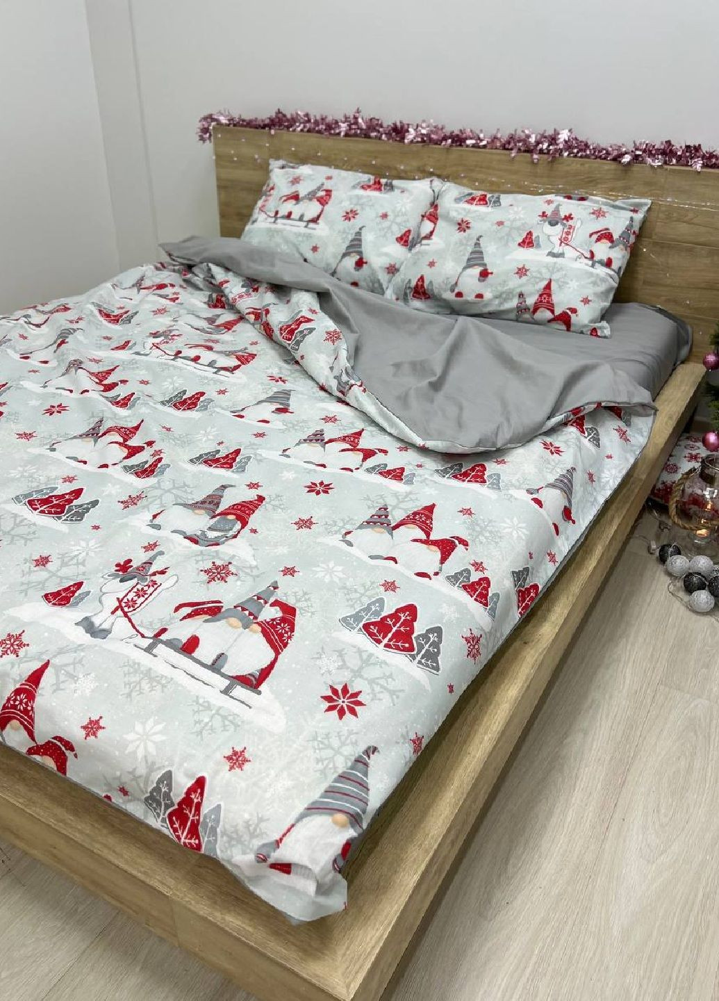 Постельное белье новогоднее двуспальное "гномы" Vishnya (368834862)