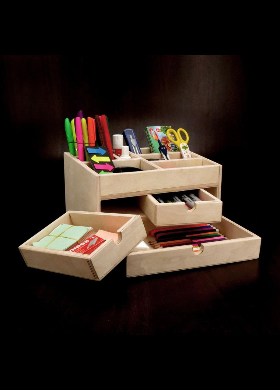 Органайзер настільний з дерева Огаст бланже (КНЦ-009001) No Brand (328225976)