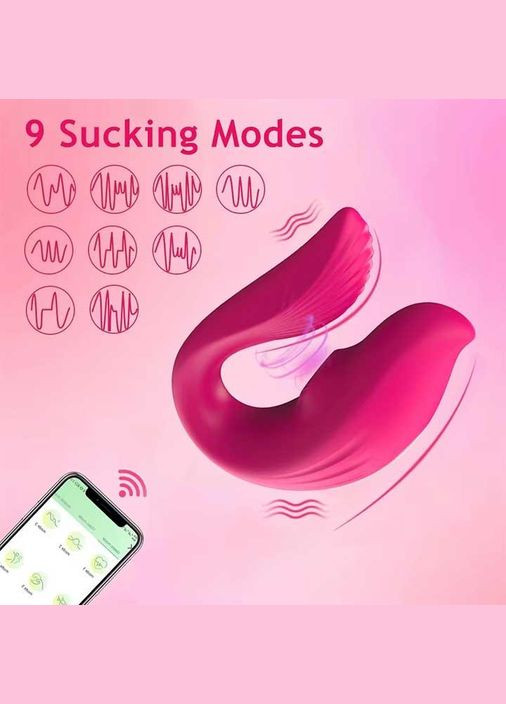 Вакуумный смарт вибратор для пар Love Spouse фуксия No Brand (370611876)